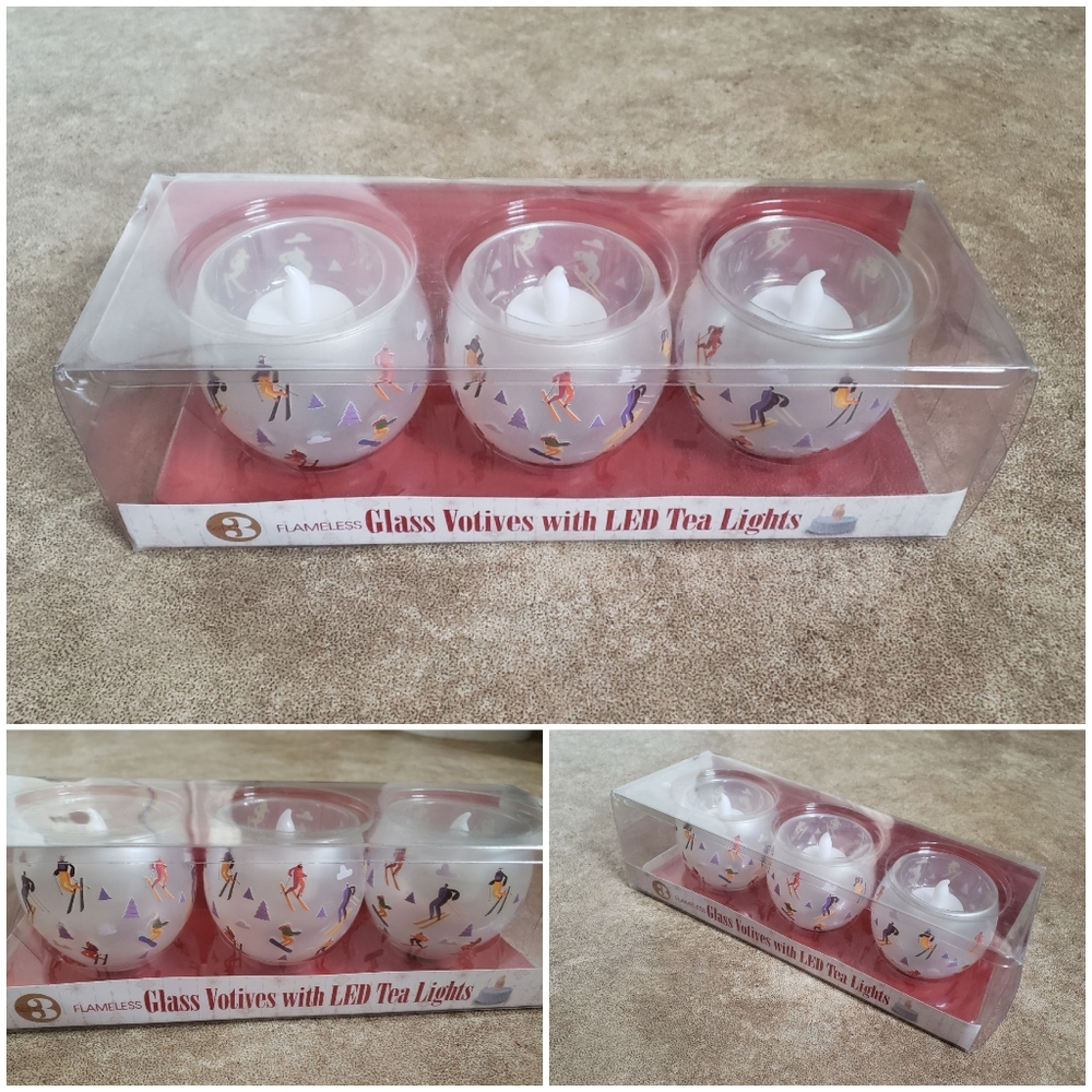 Flameless LED Glass Votives - Multicolor